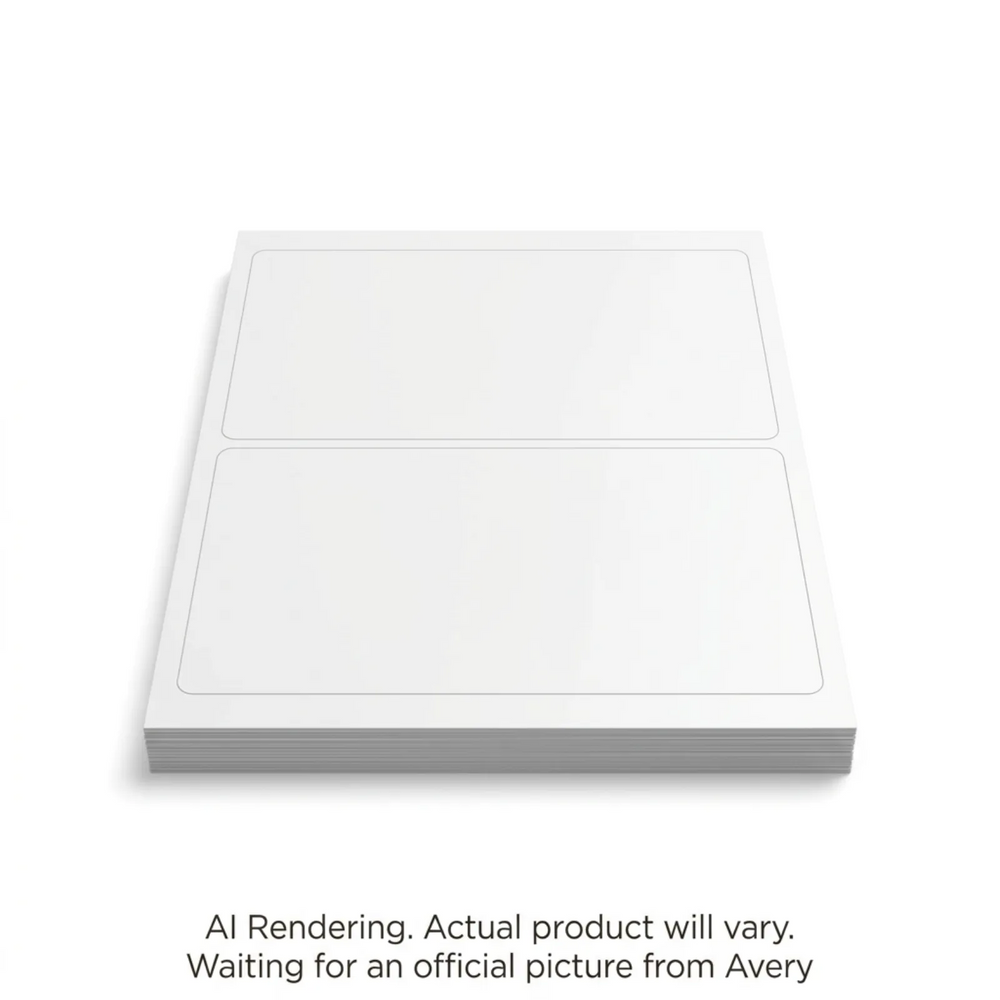Laser Waterproof Labels, 5½" x 8½", Permanent, White, 50 sheets/pkg, 100 labels/pkg