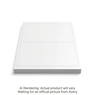 Avery Laser Waterproof Labels 5½" x 8½", Permanent White, 100 labels (75526)