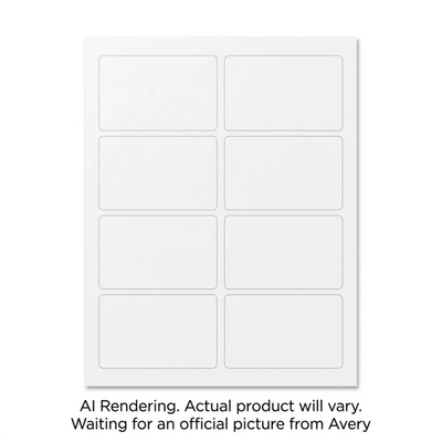 Avery Matte White Labels 2-1/2" x 3-3/4", Permanent, 120 Labels (43802)