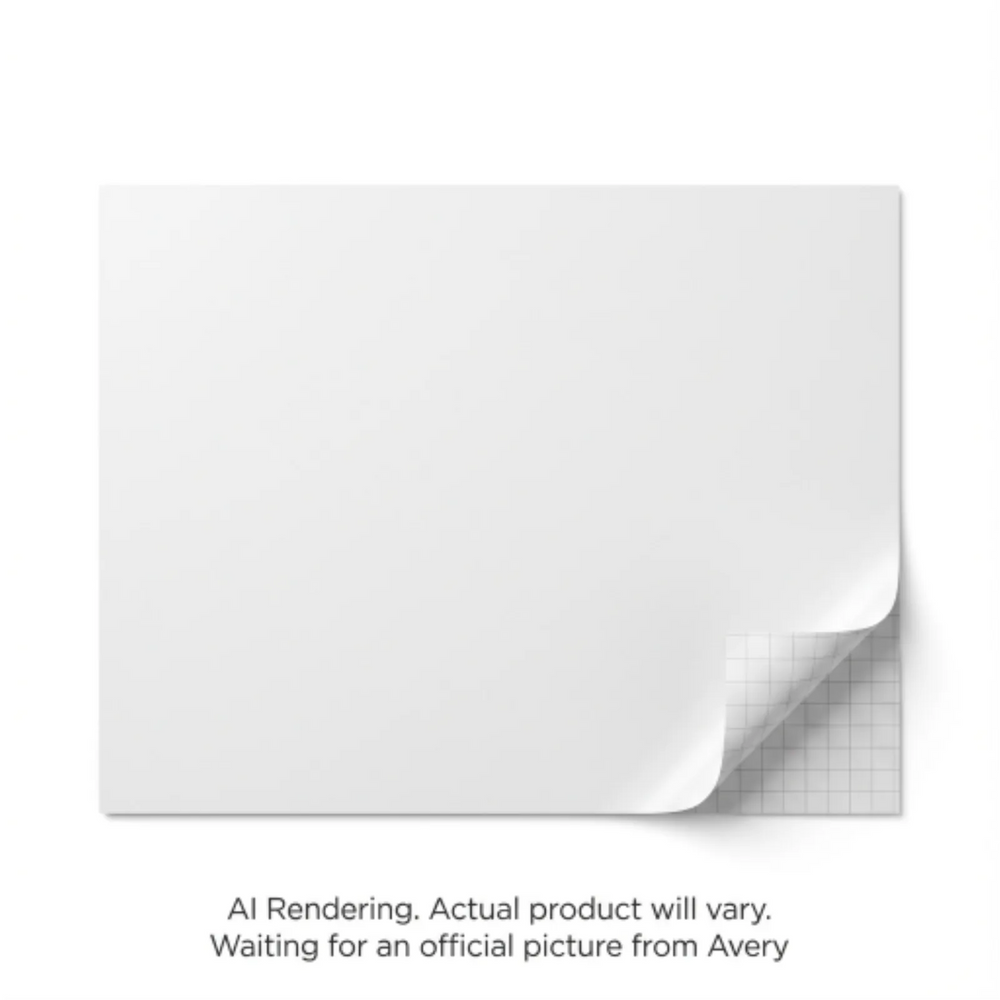 Avery Laser White Printable Vinyl, 8" x 10½", Removable, 8 sheets/env, 8 labels/env