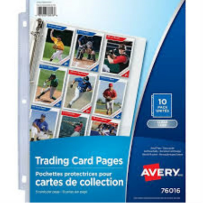 Avery Clear Trading Card Storage Pages (78600)