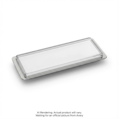 Avery Reusable Name Badge Kit Silver, 1" x 3", 4 Badges, Laser (71200)