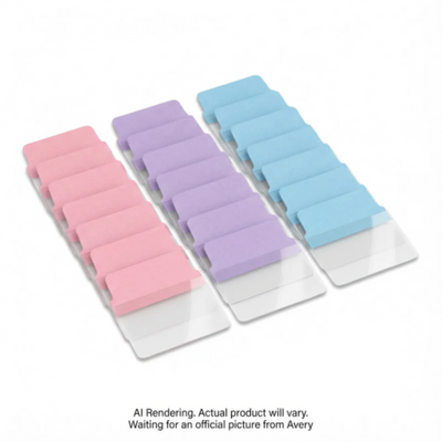 Avery Hand-Write UltraTabs Multi-Use Pastel Colours 48 Pack (74758)