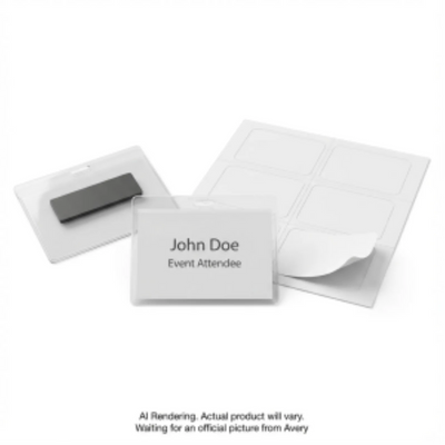 Ensemble de 48 porte-noms magnétiques Avery Style 3" x 4" pour imprimantes laser/jet d'encre (inserts, porte-noms)