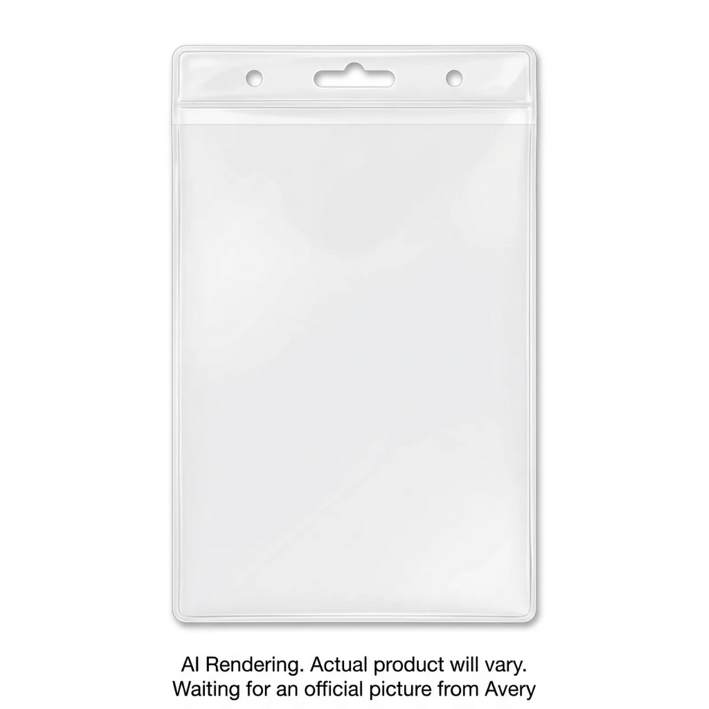 Biodegradable PVC Name Tag Holders, Clear, 4¼" x 6", 10/pkg