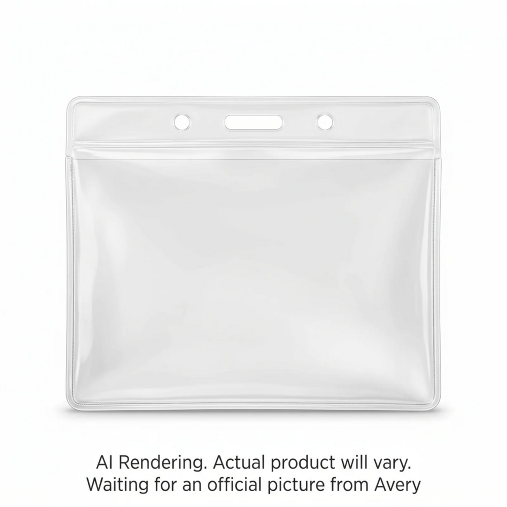 Biodegradable PVC Name Tag Holders, Clear, 3" x 4", 10/pkg