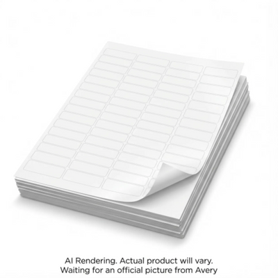 Avery White Easy Peel Permanent Address Labels 1 3/4" x 1/2" 10 Sheets (8927)