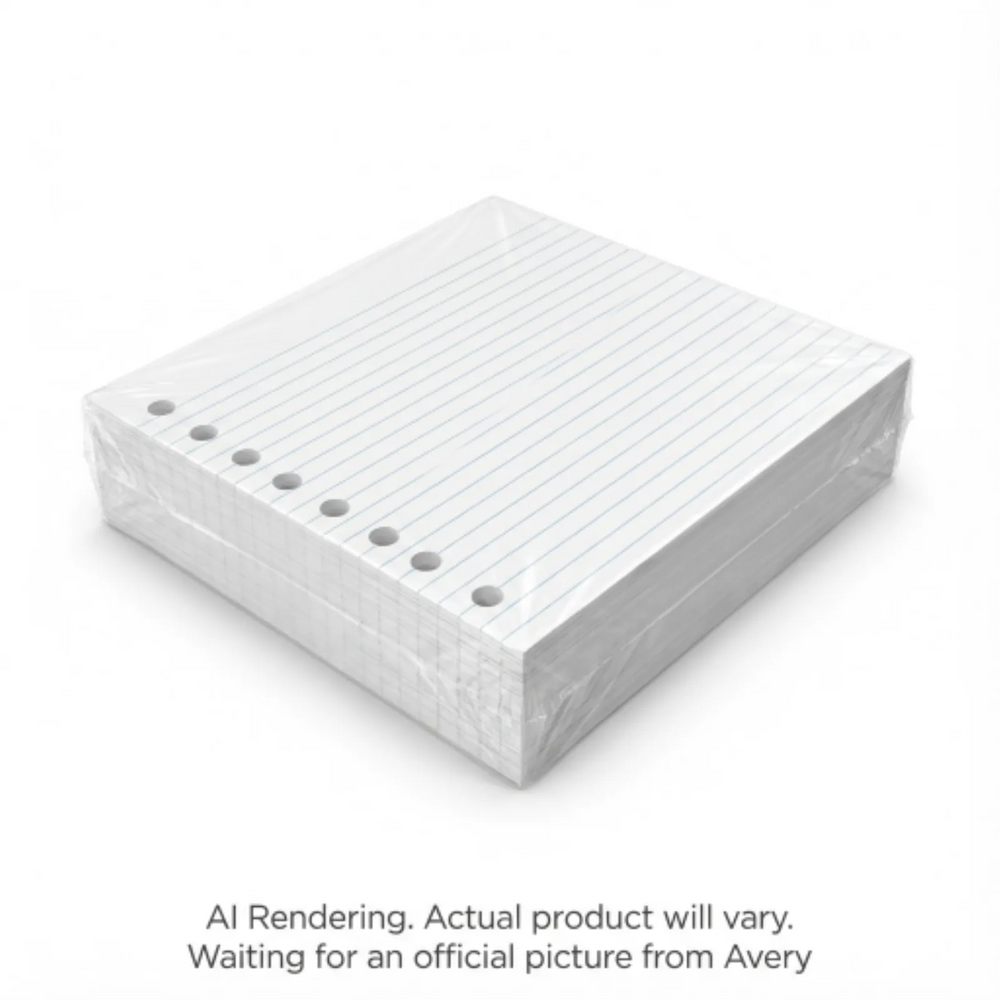 14230 5 1/2" X 8 1/2", FILLER PAPER, COLLEGE RULED, WHITE, 1