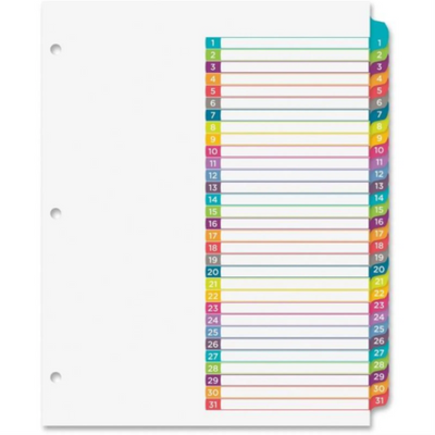 11846 INDEX PRÉ-IMPRIMÉ À ARCS POUR IMPRIMANTE LASER/JET D'ENCRE CONTEMPORAIN, 1-3