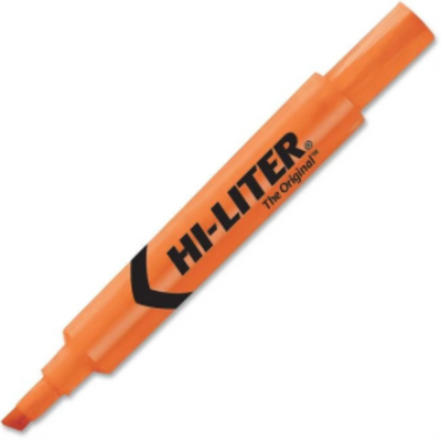 HILITER DESK STYLE, 12/BOX, FLUORESCENT ORANGE, INDIV