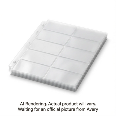 Avery Business Card Storage Pages, Un-tabbed, 5-Pack (75353)