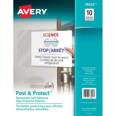 Avery Removable Self-Adhesive Display Protectors, Diamond Clear (78620)