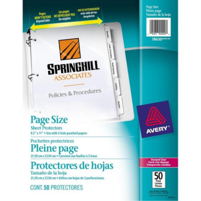 Avery Diamond Clear Sheet Protectors, 50/Pkg (78630)