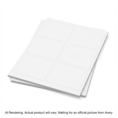 5392 NAME BADGE LABELS, CARD REFILLS 4" X 3", 50 SHEETS/BOX,