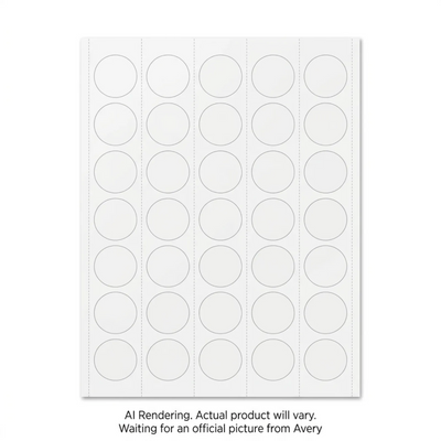 Avery Clear Round Labels 1" Diameter, Permanent, 480 Labels (7669)