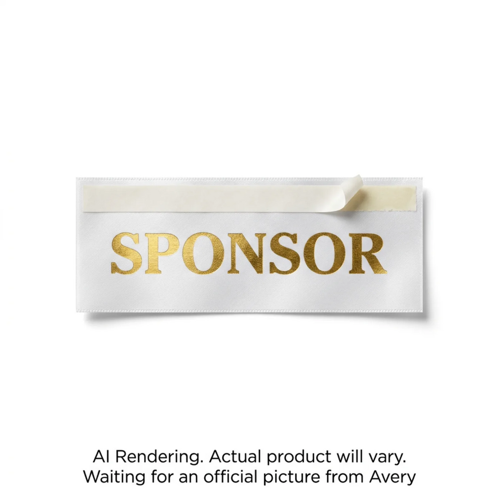 SPONSOR Stack-A-Ribbon®, White, 4" x 1?", 25/pkg