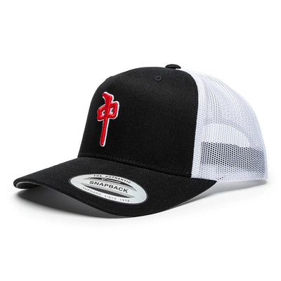 Red Dragon 'OG Puffy' Snapback Cap - Black/White
