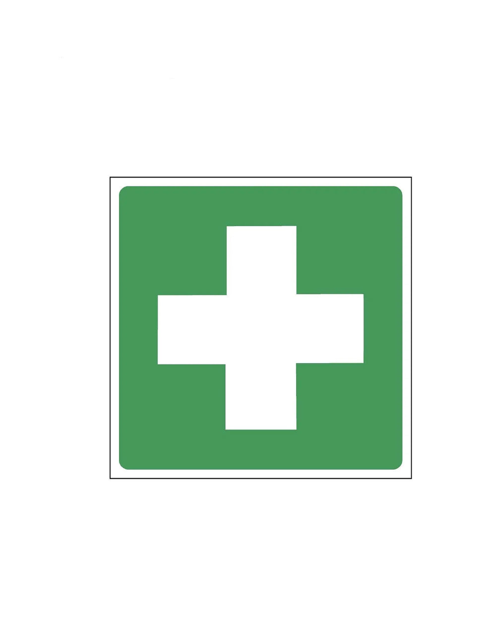 Signal de premiers soins projecteur double face - 6 po X 6 po - Station/Kit de premiers soins (avec symbole)