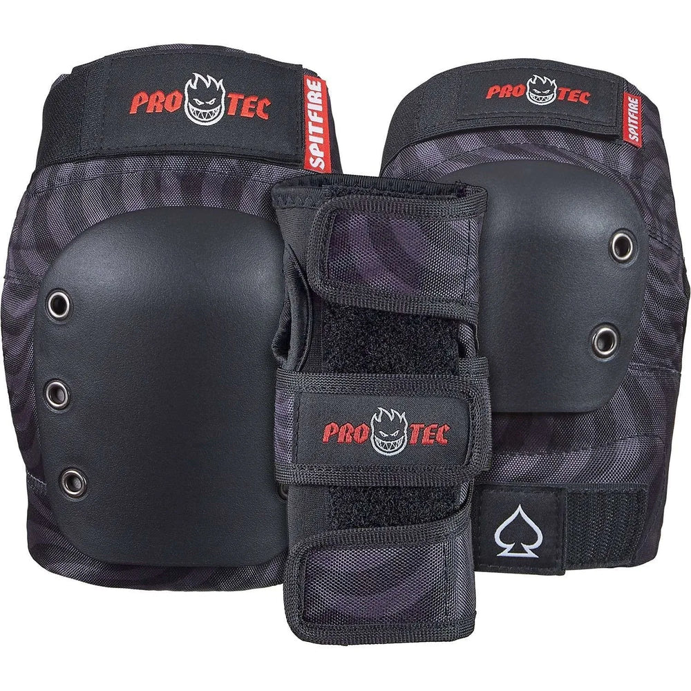 Pro-Tec x Spitfire 'Street Swirl' Protective Gear - Black (3-Pack) (KIDS)