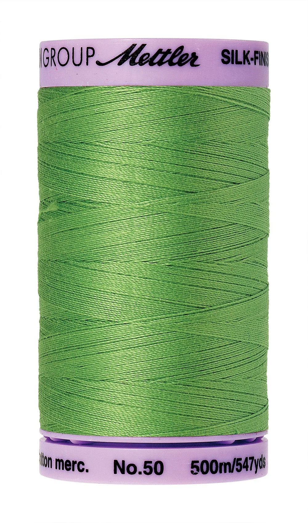 Mettler Silk-Finish - Bright Mint - 50wt Solid Cotton Thread 547yd/500m