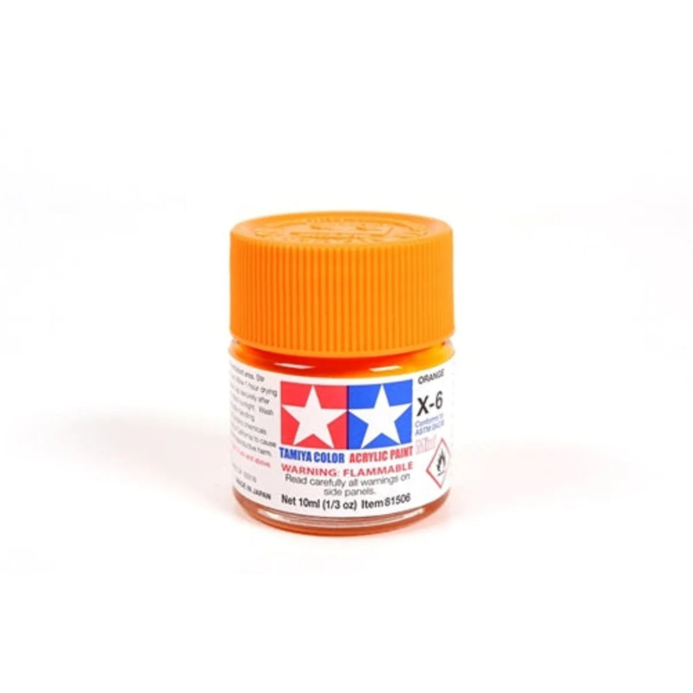 Tamiya Acrylic X-6 Orange Mini Bottle 10mL (1/3oz)