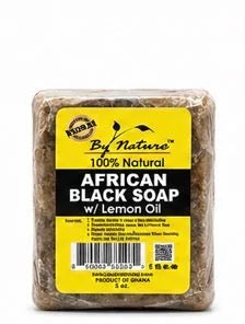 SAVON NOIR AFRICAIN 100% NATUREL BY NATURES AVEC HUILE DE CITRON 6,5 OZ