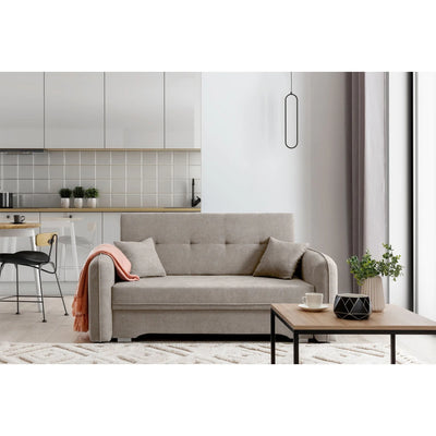 Canapé-lit Laine Condo Style 2 places avec rangement - Beige