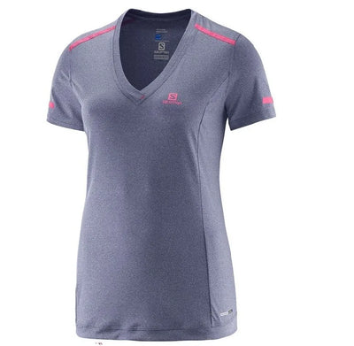 Salomon T-shirt Col en V Park pour femme, course à pied, TP-P