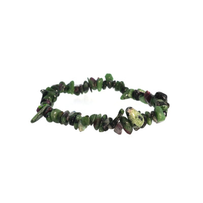 Bracelet d'éclats de zoïsite rubis