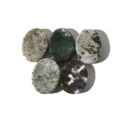 Green Tree Agate Worry Stone - Pack of 5