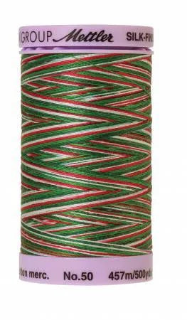 Fil Mettler Silk-Finish 50wt Coton Varié 500 vg/457 m Salutations Saisonnières