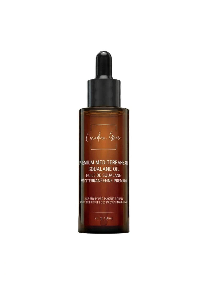 Huile Squalane Premium Méditerranéen Canadian Grace | Huile Rituel Pré-Maquillage pour une Peau Lisse et Hydratée