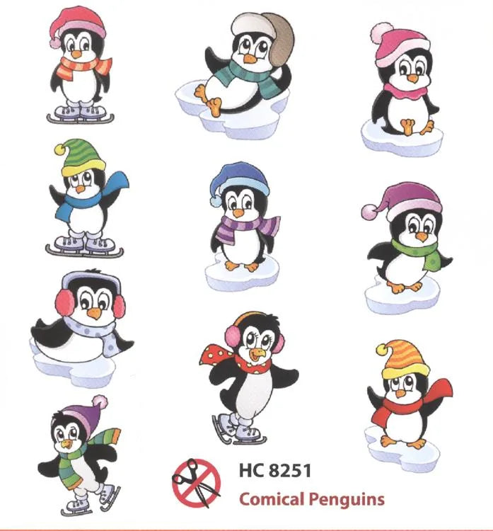 Motif Facile 3D - Pingouins Mignons (10)