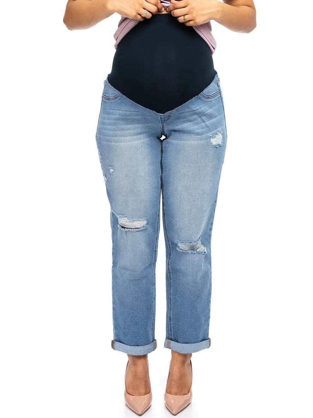 Maternité Jean Boyfriend 28" avec Bande Ventre