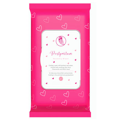 Lingettes/Doublures pour le rétablissement périnéal après l'accouchement à l'hamamélis.