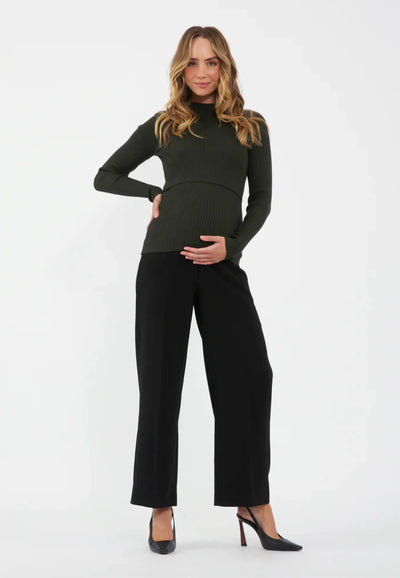 Pantalon ample Alexa, maternité, noir