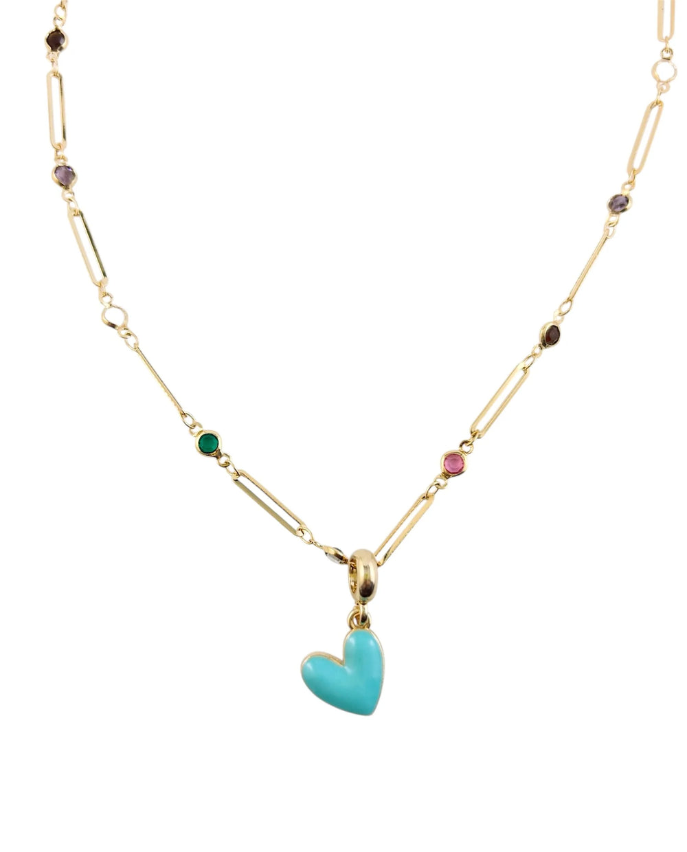 Collier Cœur Pop - Blue Belle