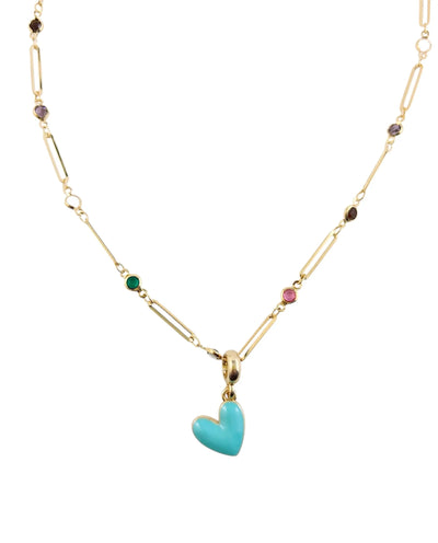 Collier Cœur Pop - Blue Belle