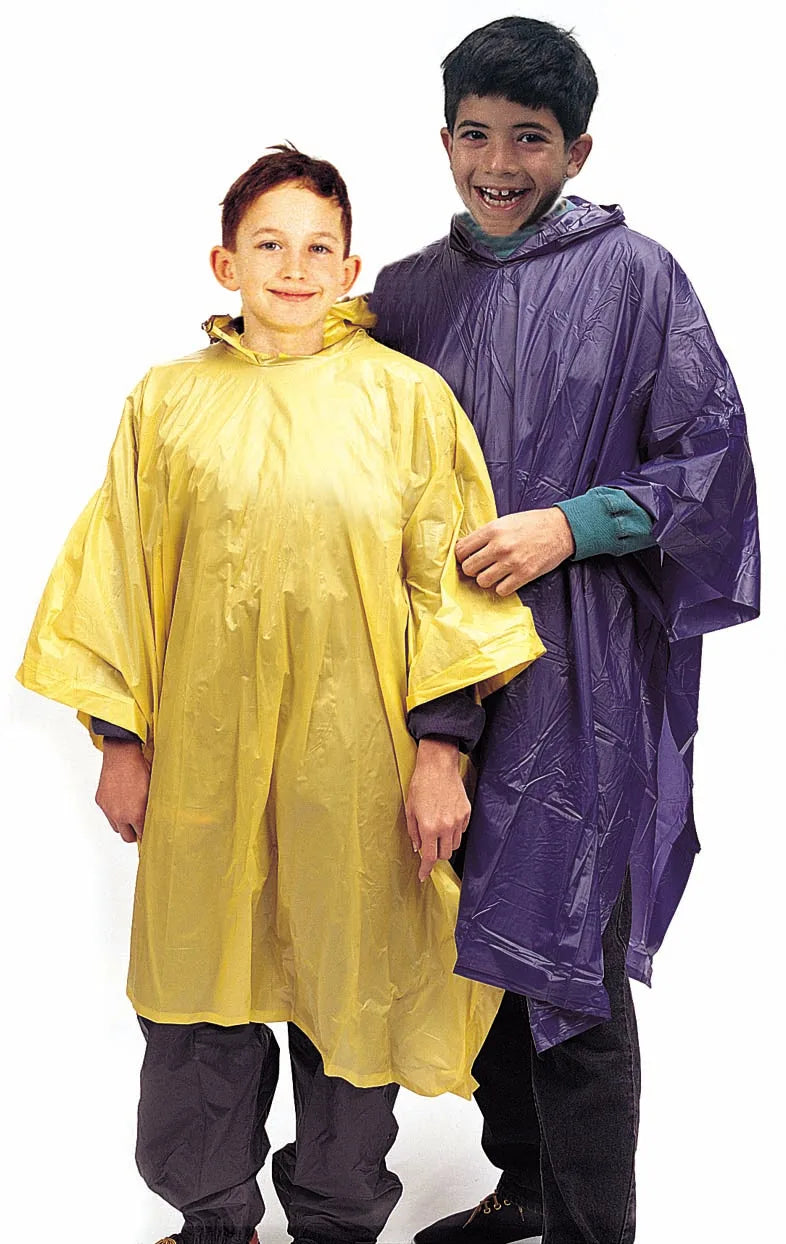 Poncho de pluie pour jeunes, marque reconnue, en vinyle