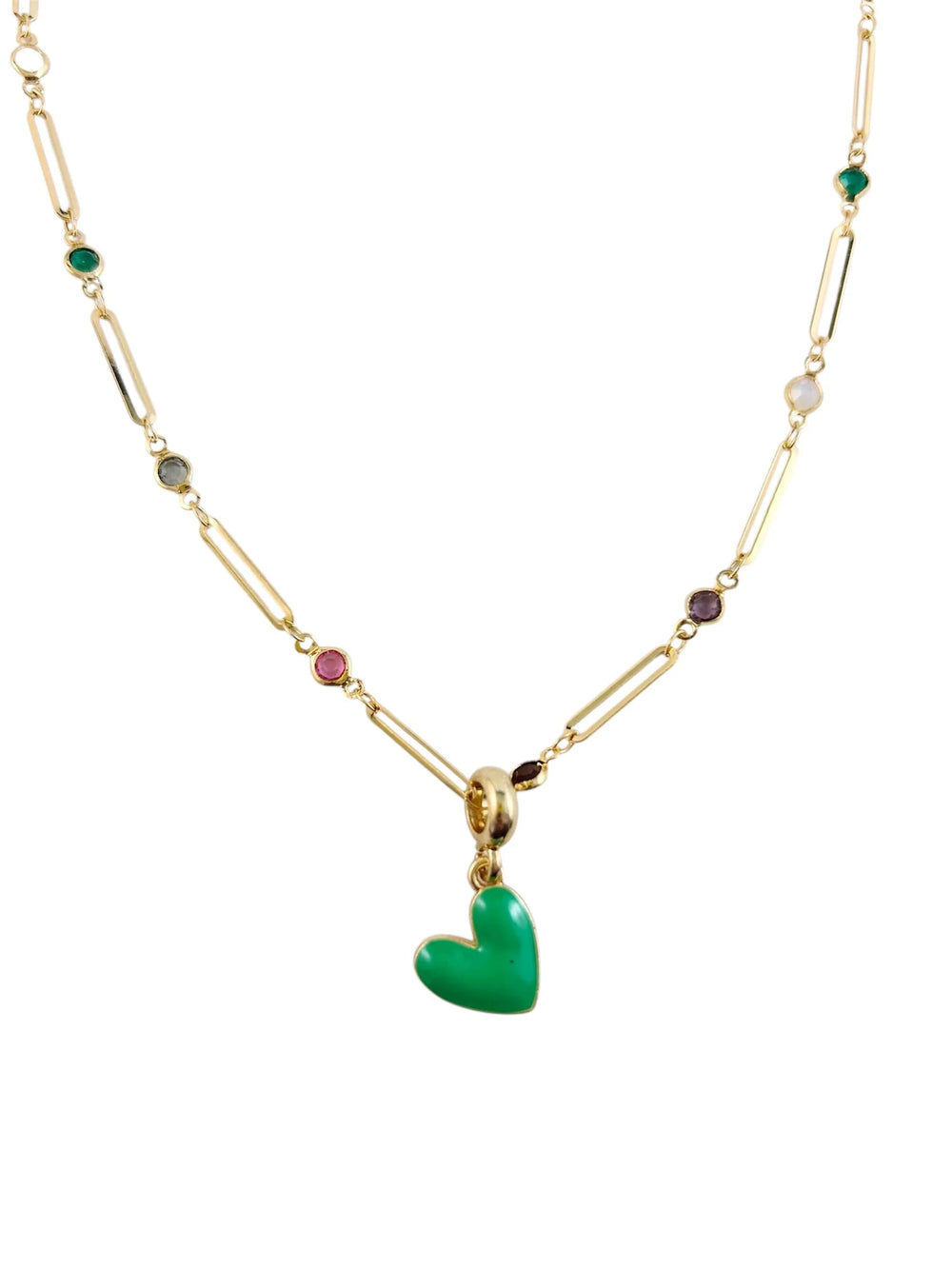 Collier Cœur Pop - Menthe
