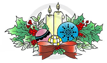 Estampe autocollante en caoutchouc Centre de table de Noël