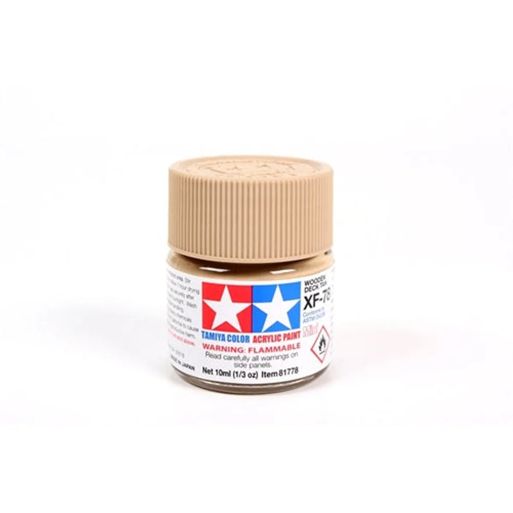 Tamiya Acrylique XF-78 Brun de Pont en Bois Mat Mini Bouteille 10mL (1/3oz)