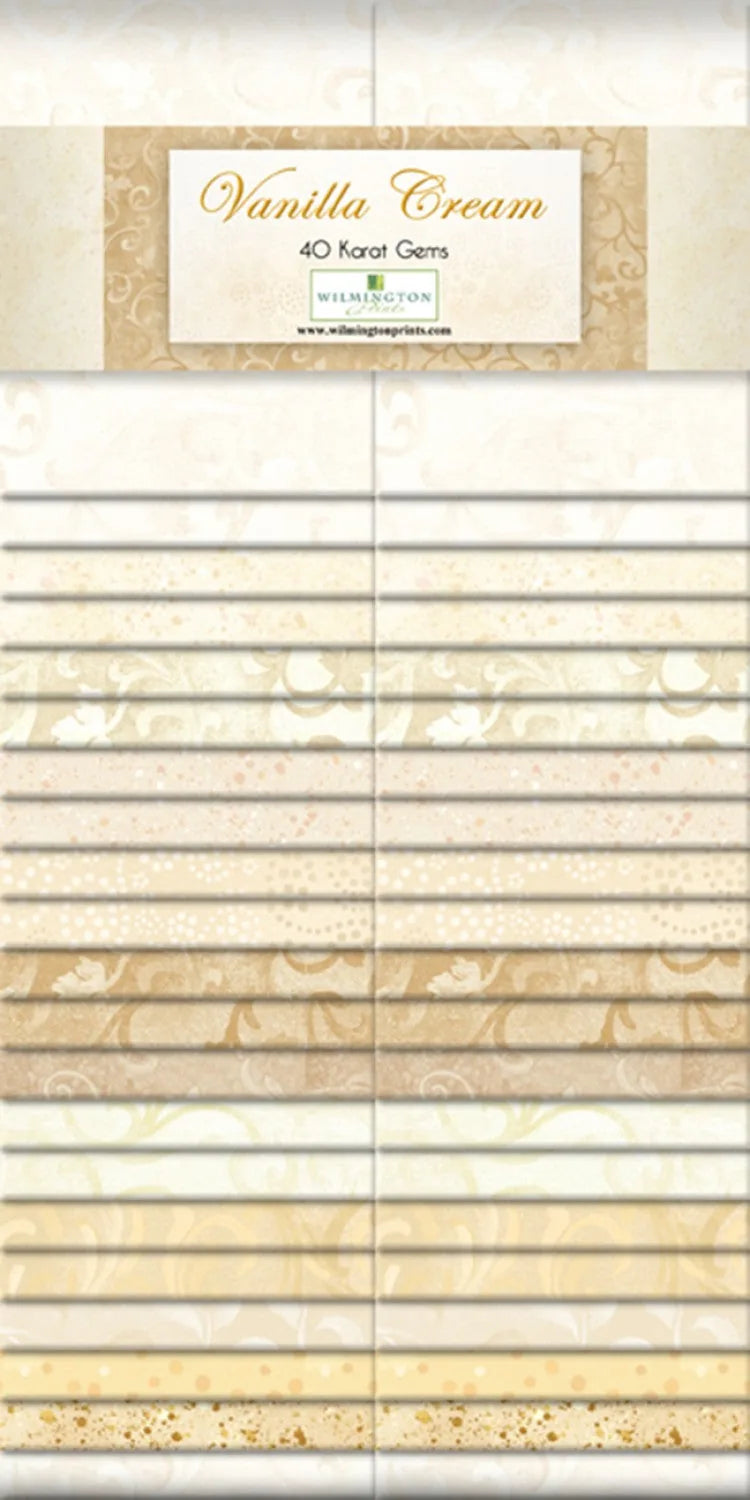 Wilmington Prints - Vanilla Cream 40 Karat Gems - 40 strips Jelly Roll