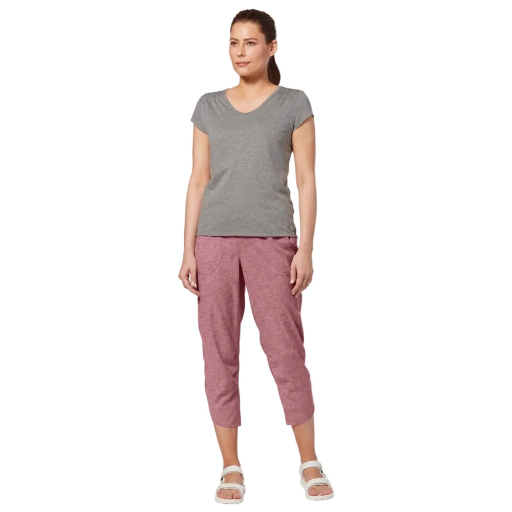 Royal Robbins Pantalons Capri en toile slub pour femmes, Taille : 8