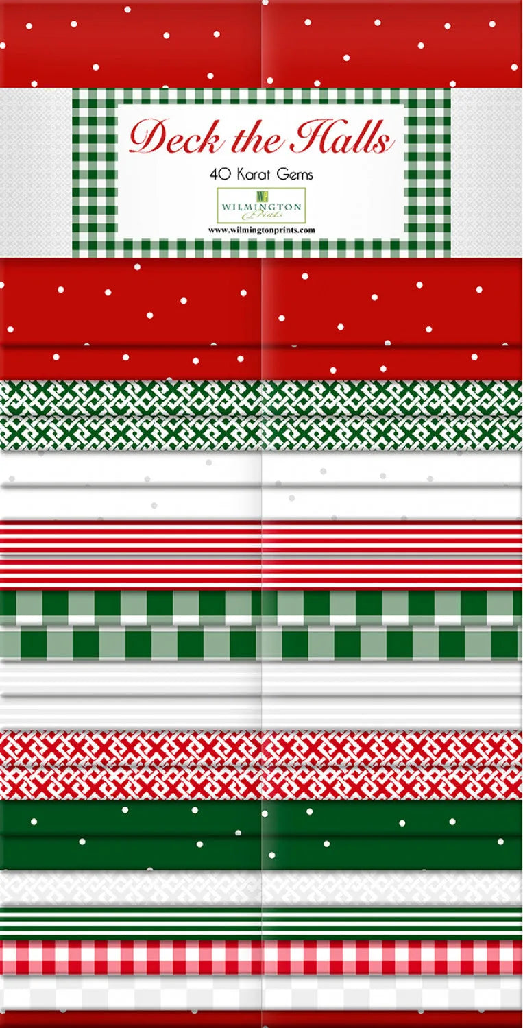 Wilmington Prints - Deck The Halls 40 Karat Gems - Rouleau de 40 bandes