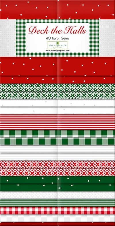 Wilmington Prints - Deck The Halls 40 Karat Gems - 40 strips Jelly Roll
