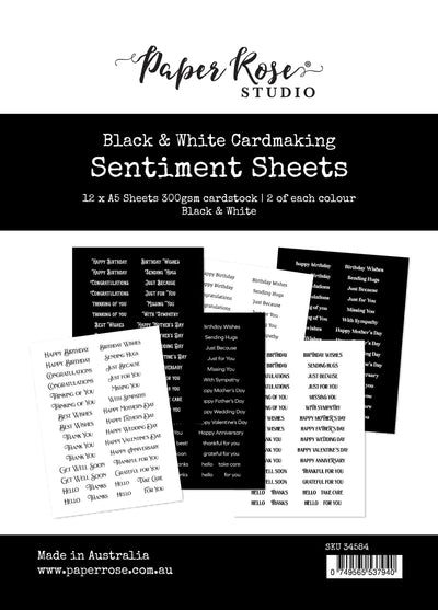 Sentiments pour cartes noir et blanc 34584
