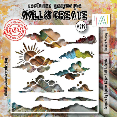 AALL and Create #219 - Pochoir 6"x6" - Histoires Nuageuses