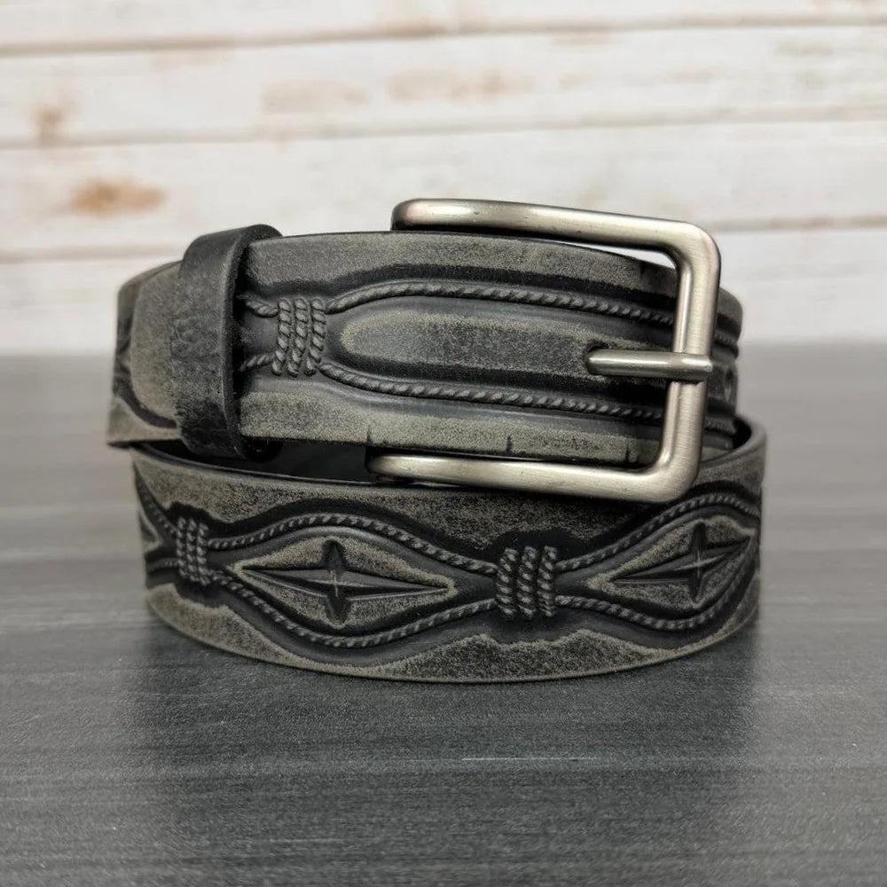 Ceinture Keldon en cuir grainé avec boucle amovible