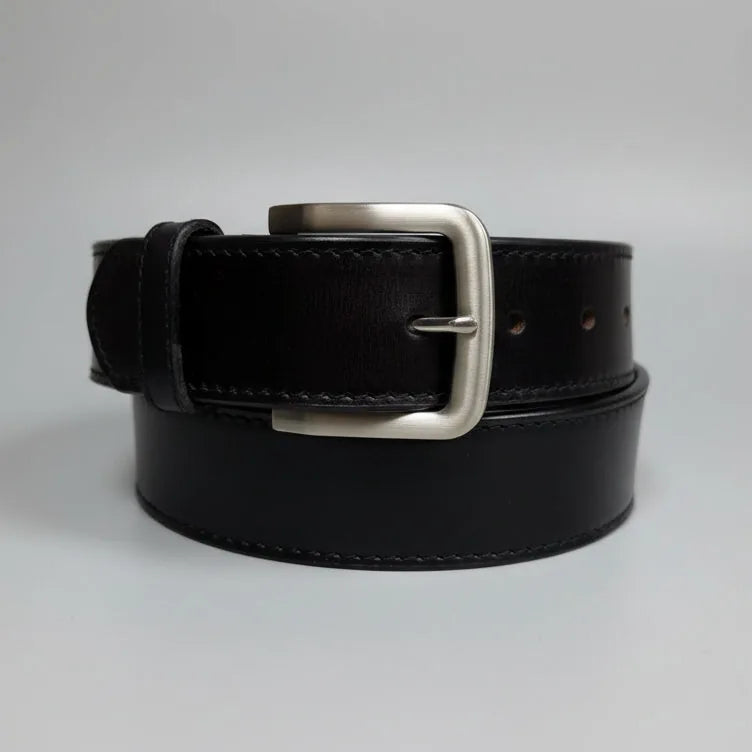 Ceinture de voyage en cuir grainé Buff pour hommes avec poche intérieure secrète à glissière